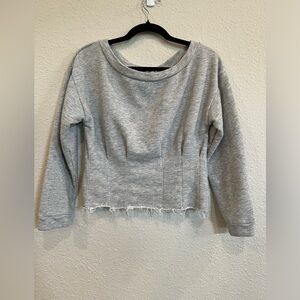 #233 Asos gathered waist sweatshirt gray size 6